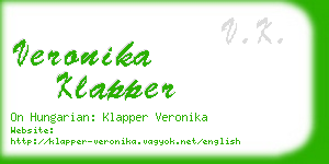 veronika klapper business card